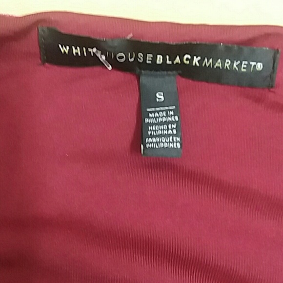 White house black market velvet burgundy cowl top - Picture 2 of 8